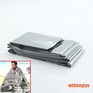 [withb] manta de rescate impermeable mylar survival rescue de papel de aluminio térmico 160*21