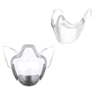 [nuevas llegadas] 2 piezas máscara facial transparente escudo reutilizable con válvula de respiración (2)