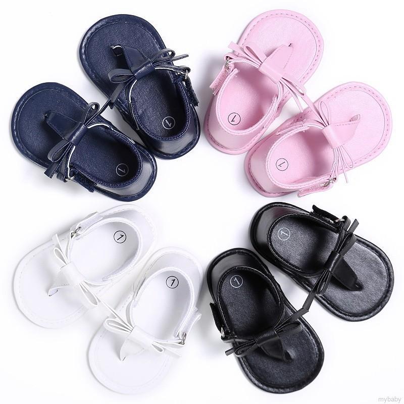 Mybaby zapatos de suela suave con lazo antideslizante para recién nacidos/niñas (3)