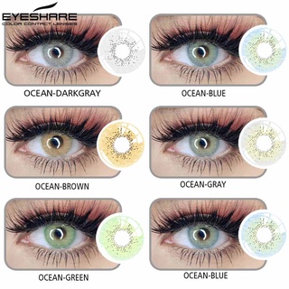 eyeshare 1 par (2 piezas) lentes de contacto de color natural para maquillaje de ojos
