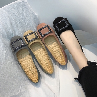 Nuevo más el tamaño 35-44 de las mujeres Kasut Perempuan deslizamiento en zapatos planos de las mujeres de la comodidad de las señoras pisos zapatos