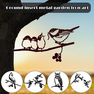 Metal pájaros decoración de patio intemperie jardín al aire libre estatua pájaros adorno para el hogar césped patio y granja flash