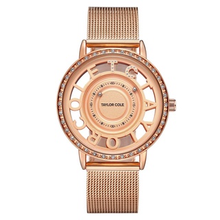 【8/25】Stylish Milanese Style Band Unique Logo-embossed Crown Luxury Quartz Watch