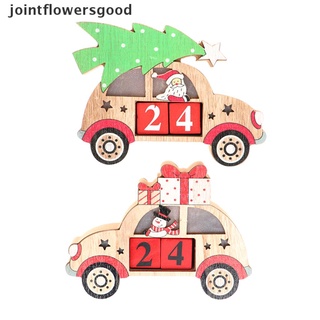 jtff calendario de navidad santa claus madera adorno para el hogar caja de calendario regalo bueno