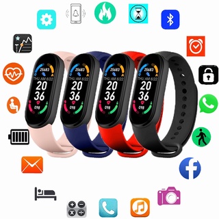 reloj inteligente m6 band 6 para hombre/mujer/monitor de presión arterial/pulsera deportiva fitness smartwatch para apple xiaomi/android ios