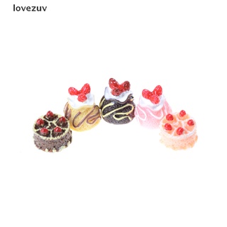 lovezuv 5pcs postre 3d resina crema pasteles miniatura comida casa de muñecas accesorios co