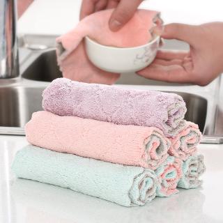 Toalla de cocina trapo antiadherente aceite de doble capa paño de lavado de platos hogar limpieza de cocina toallitas más gruesas
