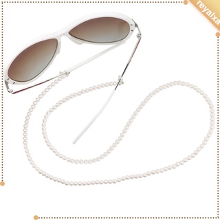 Las mujeres de perlas con cuentas gafas gafas gafas gafas cadena gafas de sol titular correa cordón collar cadena cordón retenedor rosa blanco