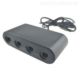 Reemplazo para Wii U Switch PC USB 2 en 1 Gamecube controlador de 4 puertos negro consola Gamepad adaptador machinehome