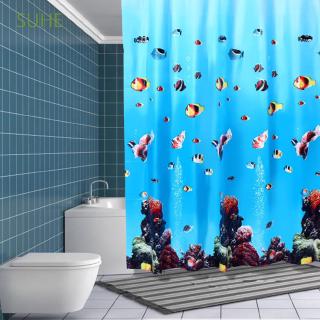 SUHE - cortina de ducha (180 cm x 200 cm, impermeable, mundo enviar ganchos PEVA)