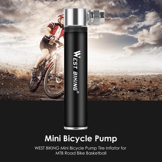 hermoso west biking mini bomba de bicicleta inflador de neumáticos para mtb bicicleta de carretera baloncesto (2)