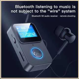 Ão Quente 2021 Novo Bluetooth 5.0 Adaptador Receptor De audio Com Tela De Lcd Bluetooth Mp3 Player soporta cámara Remota Cod