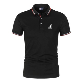 KANGOL Summer Men Business Polo Shirt Short Sleeve Man Tops Fashion M-4Xl In Stock 0211