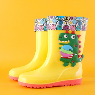 Bebé botas de lluvia de felpa de cuatro estaciones zapatos de lluvia antideslizante botas impermeables niños y niñas zapatos de goma pequeños y medianos de los niños3347251155.my10.25 (8)