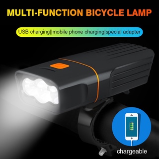 Bicicleta USB recargable LED lámpara MTB faro delantero y trasero conjunto de luz trasera ☆Spdivine (1)