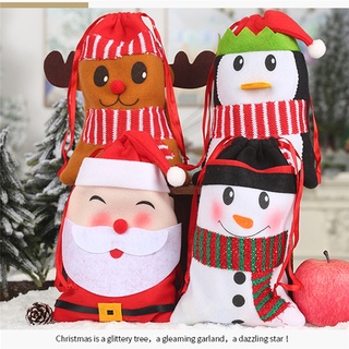 feliz navidad bolsas de regalo cinta cordón bolsa galletas santa claus árbol de navidad bolsas feliz año nuevo navidad caramelo bolsas