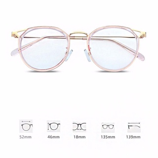 FARINACCI coreano Anti azul luz de vidrio Retro ojo de gato marco de Metal gafas de las mujeres todo-partido azul Ray protección transparente moda Unisex Anti-radiación gafas/Multicolor (2)