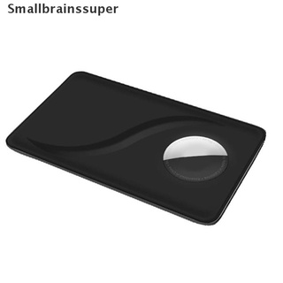smallbrainssuper 1pc de cuero genuino para airtag cartera tarjeta protectora caso proteger shell cubierta sbs