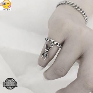 ☆ ♨ ☆ celebridad neta nuevo anillo retro femenino moda ins hip-hop personalidad de la moda anillo abierto diseño de nicho masculino viento frío