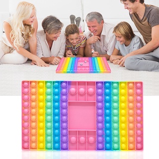 Juguete de descompresión de silicona colorido Push burbuja Fidget sensorial juguete de pensamiento de entrenamiento juego de rompecabezas para niños adultos