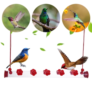 Yola alimentador de aves al aire libre Humming bebederos transparentes suministros para pájaros Hummingbird alimentador colgante de jardín suministros de fácil uso alimentador de aves (5)