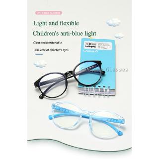 nuevos niños marco redondo anti-azul luz plana espejo caramelo color retro gafas marco niño gafas