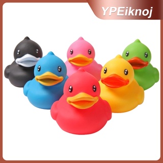 6x Rubber Bath Ducks for Child , Bath Toy Baby Shower Birthday Party Favors