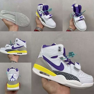 original listo stock nike air jordan legacy 312 bajo aj312 hombres deportes baloncesto zapatos blanco púrpura