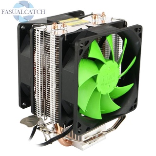 (MFC) Doble tubos de cobre Dual ventiladores hidráulicos CPU enfriador Heatpipe ventiladores disipador de calor radiador para Intel AMD (1)
