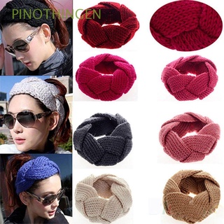 PINOTHINGEN Fashion Knitted Headband Winter Twist Headwear Crochet Hair Band Women New Gifts Warm Vintage/Multicolor