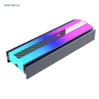 INT1 M.2 2280 Heatsink Aluminum ARGB SSD Color M.2 NVMe Heat Sink 2280 Hard Drive Solid State Drive Radiator HDD Cooler