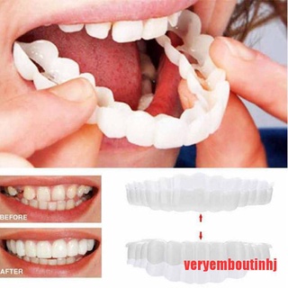 (hhhot+) 1Set cosmético dentadura dental blanqueamiento dientes chapa de dientes cubierta de dientes sonrisa Kit de dentadura