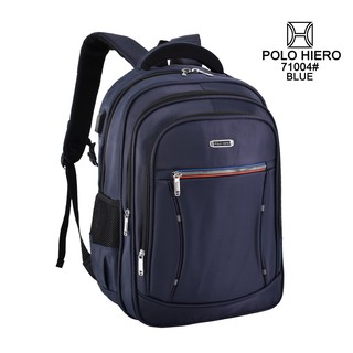 (PVO) Hiero 71004 bolsa de Polo de los hombres bolsa de la escuela portátil mochila (extensión USB gratis + cubierta de lluvia)