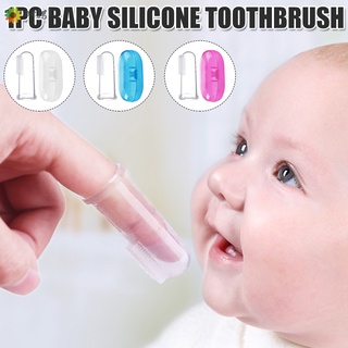 Cepillo De dientes De silicona suave con Dedo Rosa/blanco/Azul Para niños/bebés