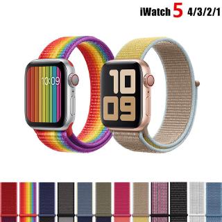 Iwatch correa De Nylon tejida Para Apple Watch 44mm 40mm 42mm 38mm 41mm 45mm deportivo con correa serie 7 6 SE 5 4 3 2 1