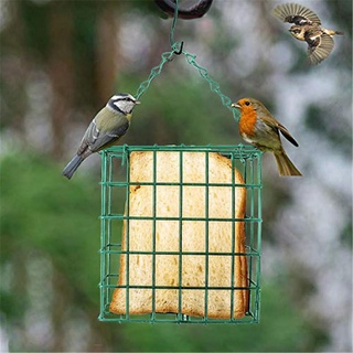 Cuadrado bloque de pan alimentador de aves al aire libre de pájaros alimento Suet alimentador de aves jaula