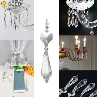 DROPS Suer 10 piezas de decoración accesorios de iluminación colgantes lámpara de cristal lámpara de araña de cristal renovación colgante gotas 38mm claro prisma