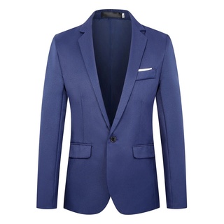 traje de hombre manga larga casual negocios slim fit formal un botón blazer (5)