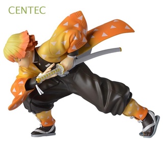 CENTEC Japanese Anime Demon Slayer PVC Toy Kimetsu no Yaiba Figure Model Toys Doll Gift Action Figure Demon Blade 15cm Agatsuma Zenitsu