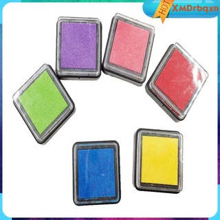 6 colores almohadilla de tinta sellos socio dedo pintura diy artesanía para niños lavable