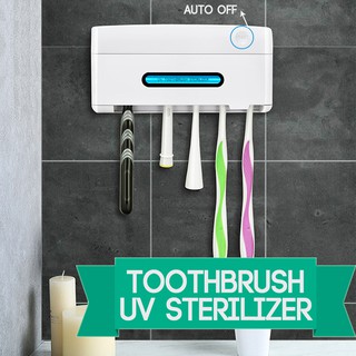 sinostore usb recargable luz uv esterilizador cepillo de dientes limpiador estante de pared montado en pared usb