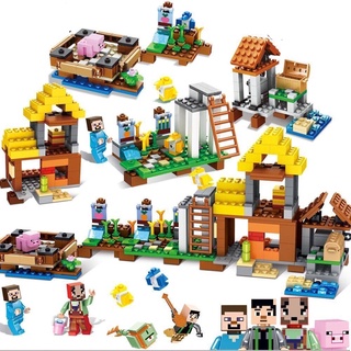 Minecraft series tree house village compatible lego Para Niños Rompecabezas Bloques