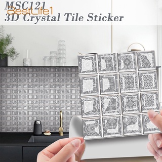 Sticker De Mosaico 3d autoadhesivo removible Papel tapiz Diy Diy decoración Para cocina/baño (1)
