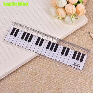 [EmpRichRick] Creativo Piano teclado regla 15 cm 6In términos musicales negro y blanco plástico