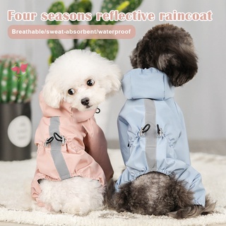 otoño e invierno ropa de perro impermeable malla transpirable absorbente de sudor reflectante mascota impermeable para cachorro gato perro (1)