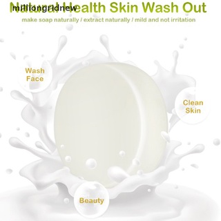 [milliongridnew] 1×50 g de leche de cabra hecha a mano jabón de baño natural cuidado de la piel puro limpio blanquear reparación (9)
