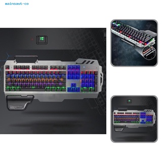 mainsaut USB Mechanical Keyboard Waterproof Wired Gaming Keyboard 104 Keys for Computer Notebook