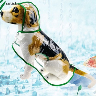 sutiska impermeable perro impermeable con capucha transparente mascota perro impermeable ropa para mascotas co