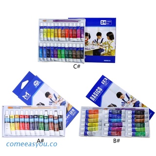 comee 12/18/24 colores 5ml tubo acuarela conjunto de pintura arte pintura herramientas de dibujo para niños