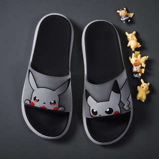 Zapatillas Pikachu para hombre2021Sandalias antideslizantes para parejas de moda de estilo coreano para hombres nuevas Chanclas de verano al aire libre